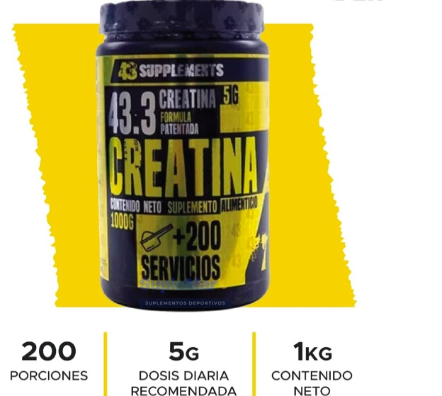 CREATINA BOTE 1 KG 200 SERVICIOS