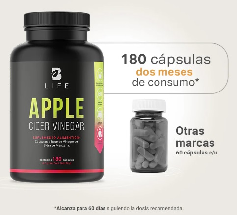 BLIFE Apple Cider Vinegar | Vinagre de Sidra de Manzana  180 Caps