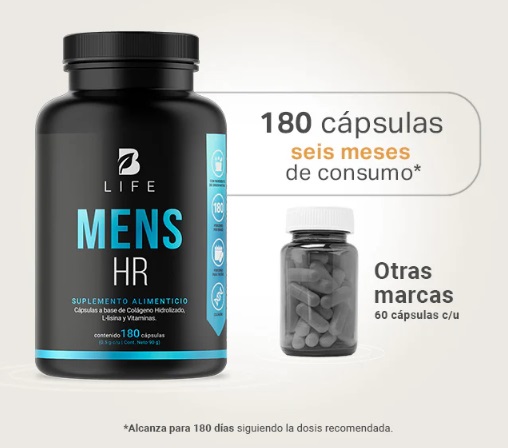 BLIFE Mens HR | Multivitamínico para el cabello del Hombre  180 Caps | 500 mg