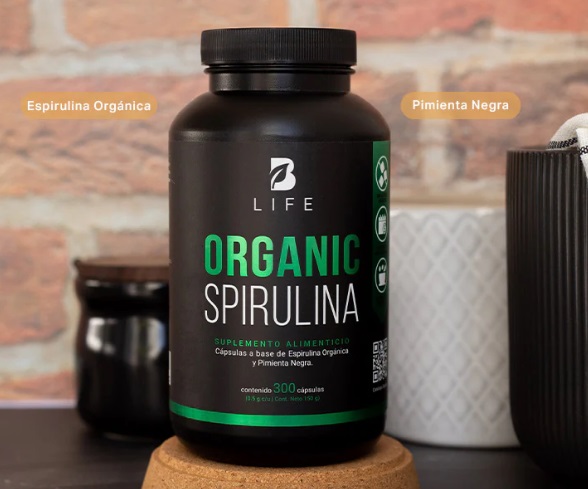 BLIFE Organic Spirulina | Espirulina Orgánica 150 Caps | 500 mg