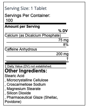 GAT, CAFEINA METABOLISMO Y PERFORMANCE 200mg 100 TABS 100 SERVICIOS