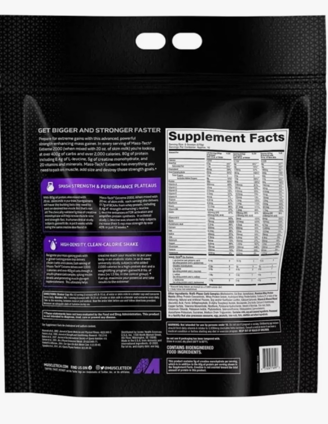 MT MASS-TECH 12 LBS EXTREME 2000 VAINILLA