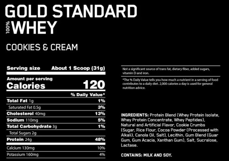 100.00% WHEY GOLD STD 10 LBS 150 SERVICIOS