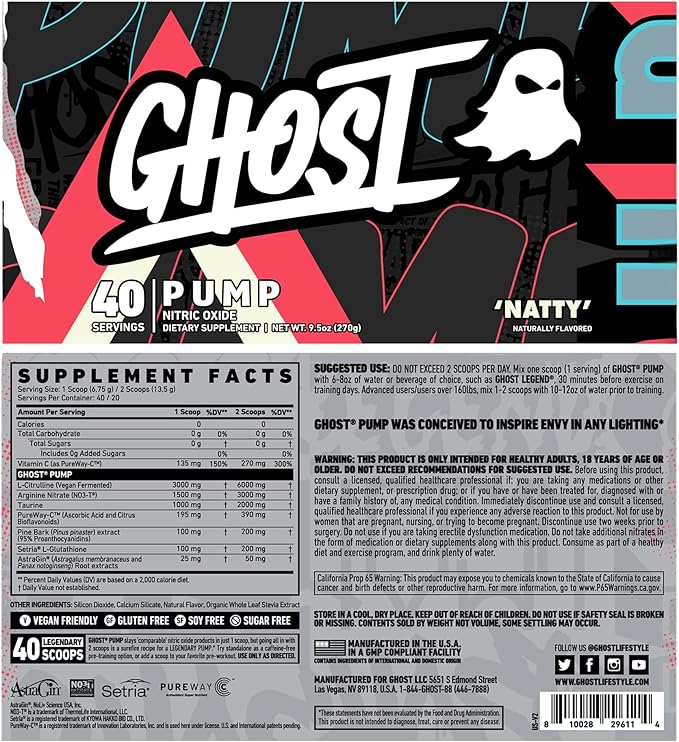 GHOST PUMP NITRIC OXIDE 40 SERV