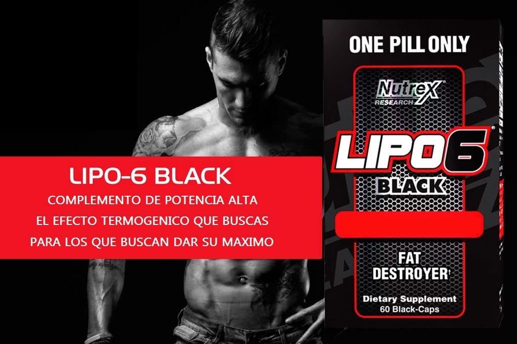 LIPO 6 BLACK 120 CAPS EXTREMA POTENCIA 40 SERVICIOS