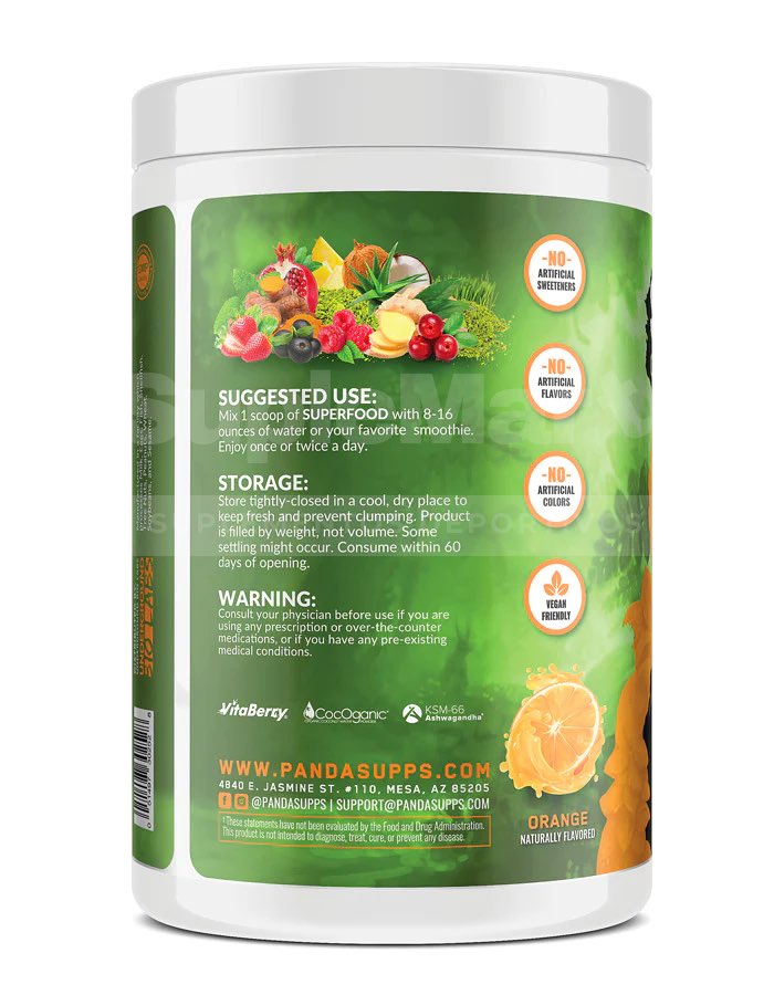 PANDA SUPERFOOD GREENS 30 SERV ORANGE