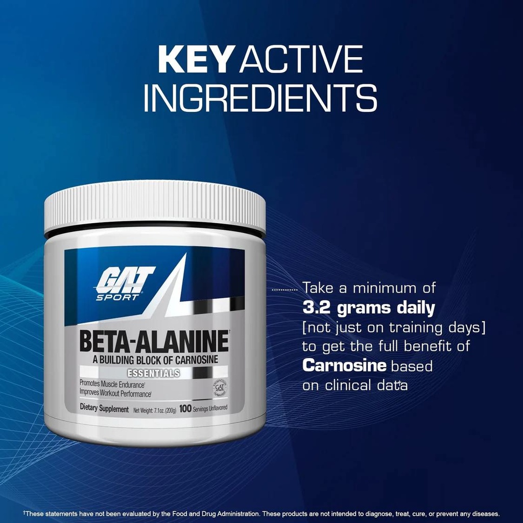 GAT BETA ALANINE POWDER SIN SABOR 100 SERVICIOS