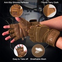 DIBEAR GUANTES GYM ANTIDESLIZANTES ARMY GREEN