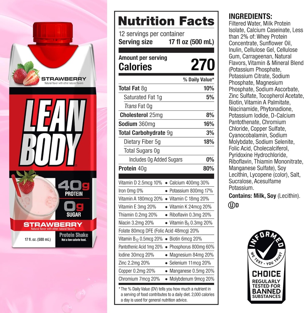 LABRADA LEAN BODY 17 OZ CAJA/12PACK