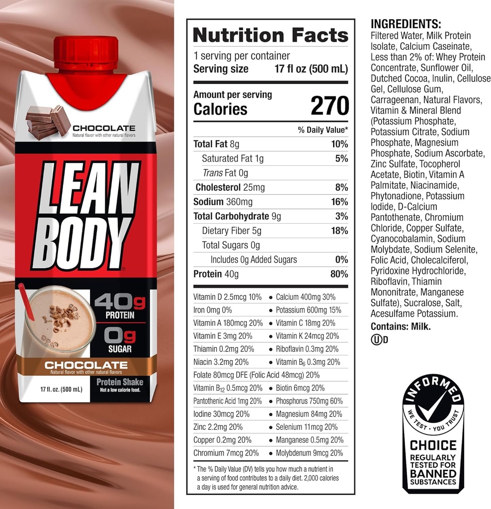 LABRADA LEAN BODY 17 OZ CAJA/12PACK