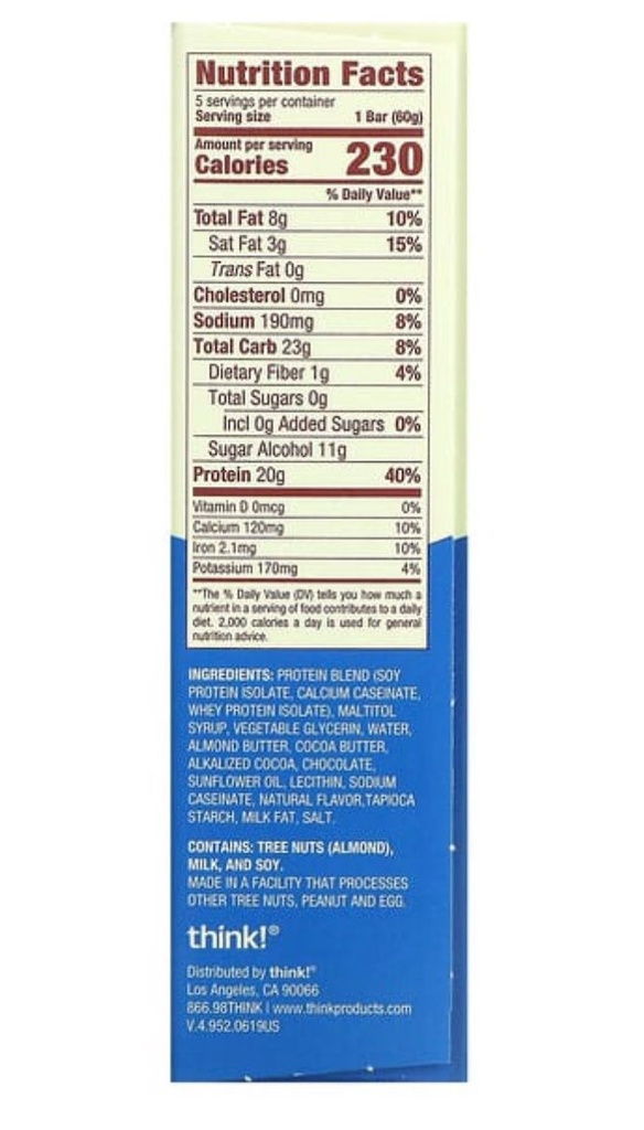 THINK! CAJA CON 10 BARRAS HIGH PROTEIN