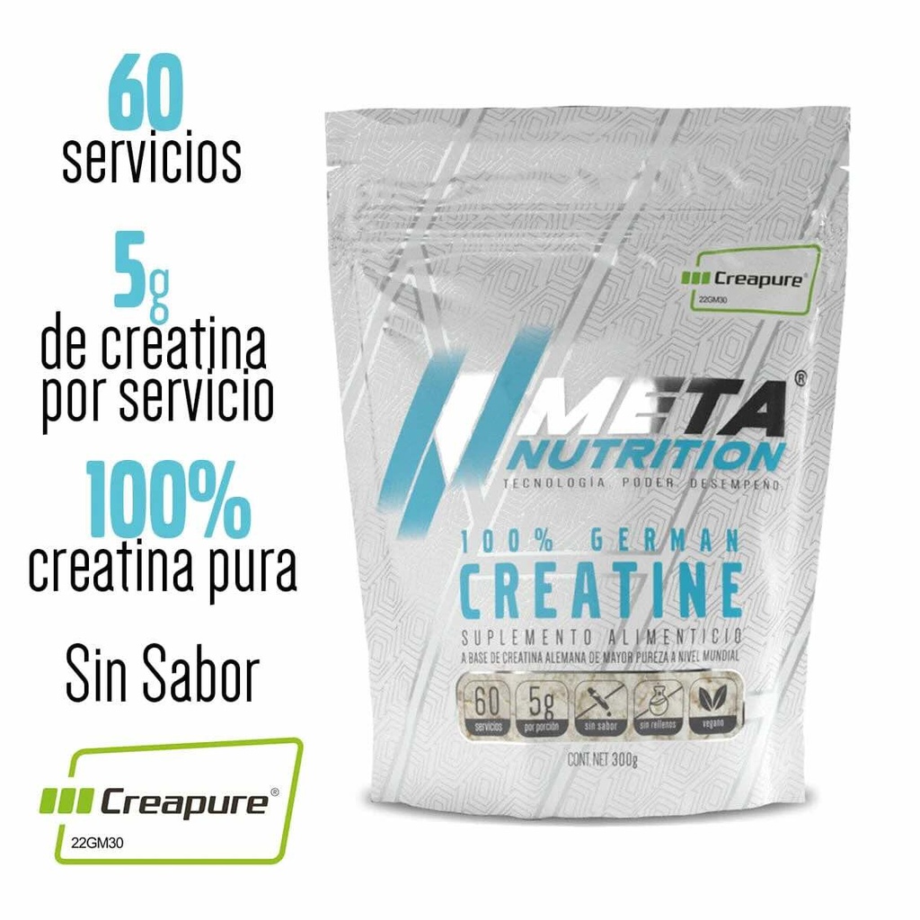 META 100% GERMAN CREATINE CREAPURE 60 SERVS