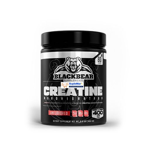 BLACKBEAR, CREATINA MONOHIDRATADA 400 GRS SIN SABOR