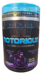 NUBREED NOTORIUS PREWORKOUT 50/25 SERV GORILA JUICE