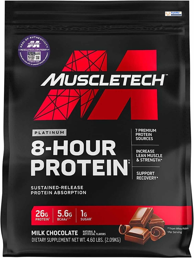 8-HOUR PROTEIN 4.5 LBS CHOCOLATE 50 SERVICIOS