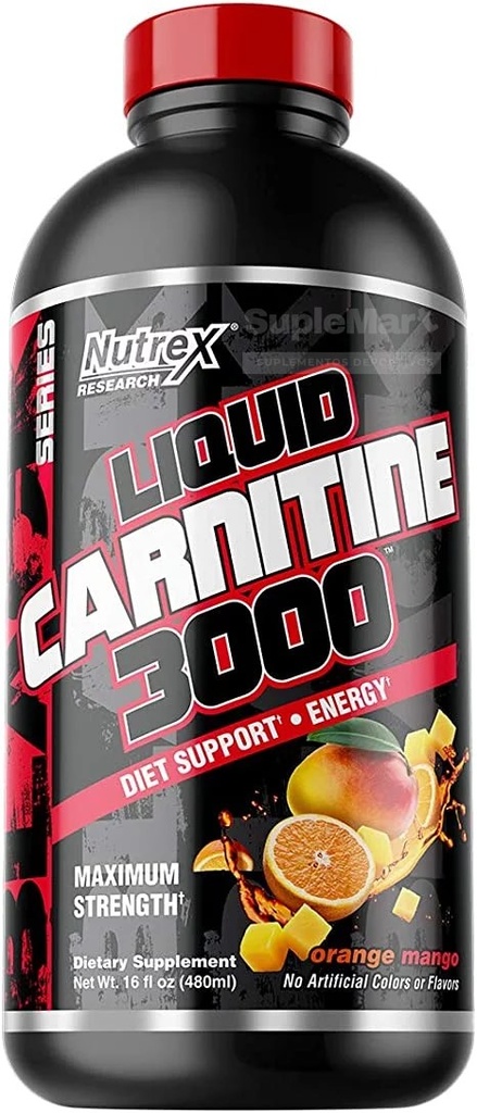 NUTREX LIQUID L-CARNITINE 3000 16 OZ ORANGE MANGO