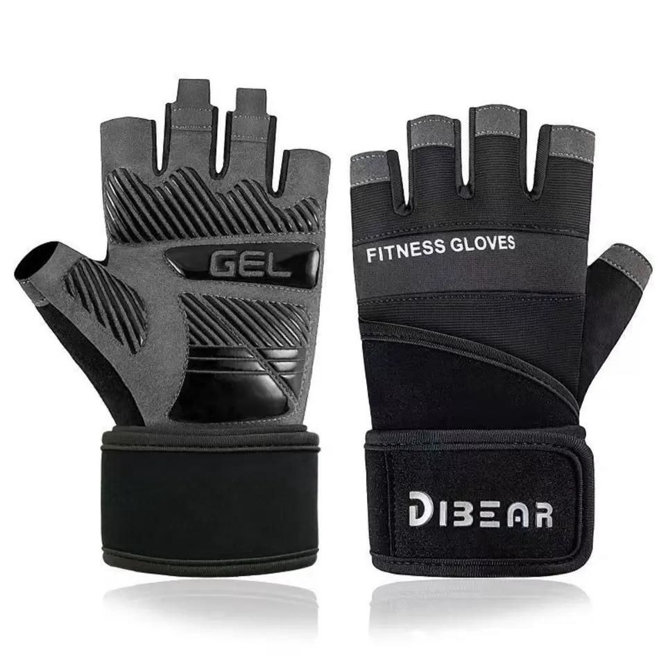 GUANTES CULTURISMO ANTIDESLIZANTE NEGRO M