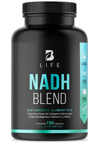 BLIFE NADH Blend | NADH, Colágeno Hidrolizado y Vitamina C  180 caps | 500 mg