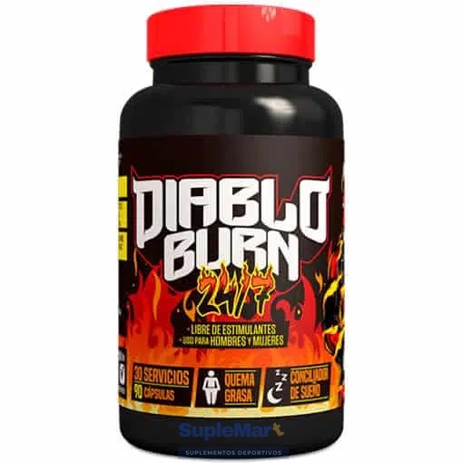 DIABLO BURN 24/7 90 CAPS LIBRE DE ESTIMULANTES 30 SERVICIOS