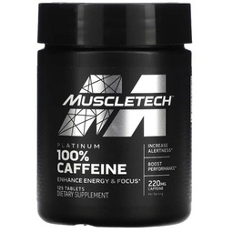 MUSCLETECH PLATINUM 100% CAFFEINE 125 SERVS