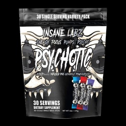 [P114RY1914] Insane Psychotic Black 30 Sticks Serv Variety Bag Flavors